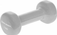 гантель iron body виниловая 4762dp штука 1кг, серый