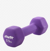 гантель неопреновая starfit db-201 2,5 кг
