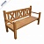 скамейка трехместная (лак сосна)